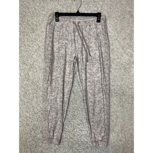 Athleta Farallon‎ Jogger Sweatpants Small Beige Pebbles Pattern Stretch Pockets